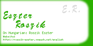 eszter roszik business card